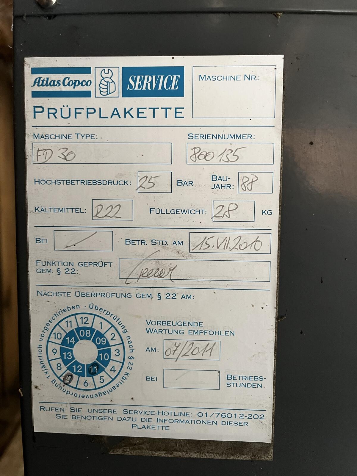Schraubenkompressor Atlas Copo 3