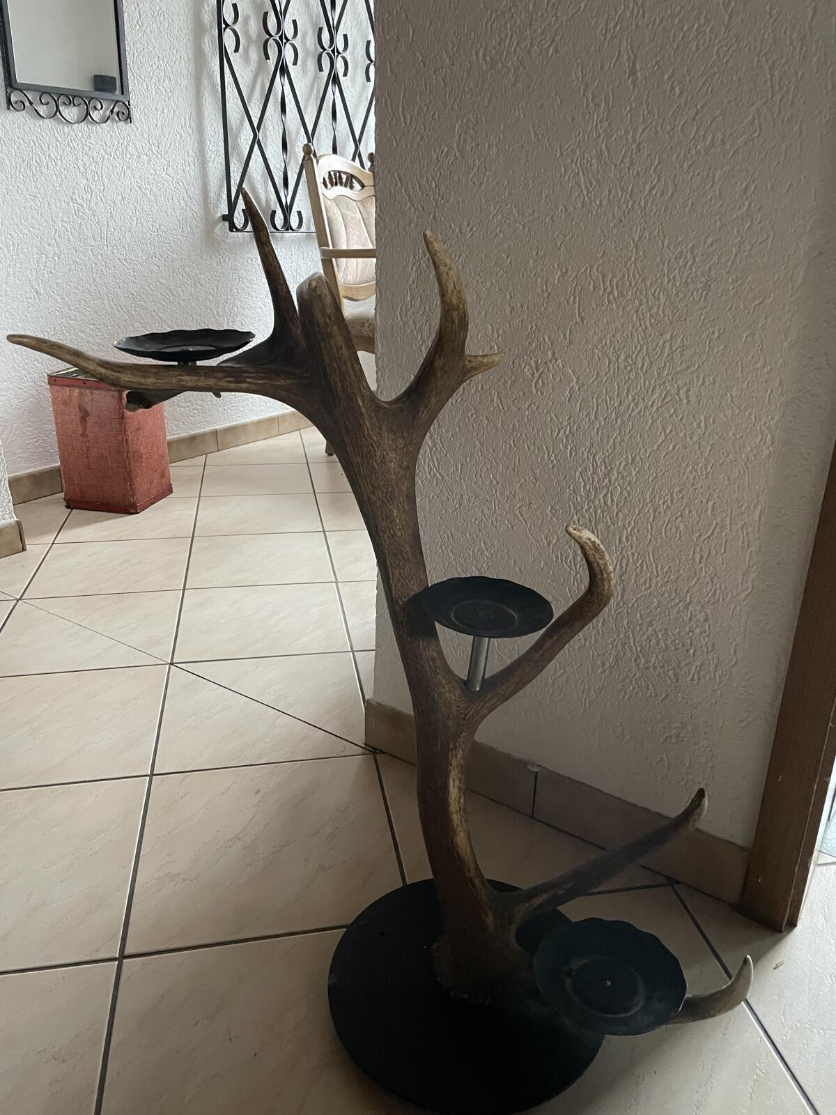 Rothirsch Geweih Kerzenständer 2