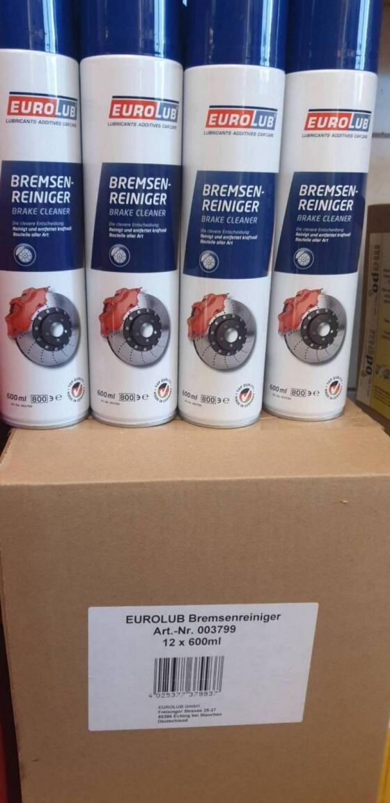 12 Eurolub Bremsenreiniger 600 ml Dose inkl. Versand