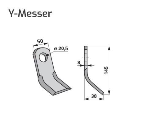 Cosma Y-Schlegelhäckslermesser 21 Stk.