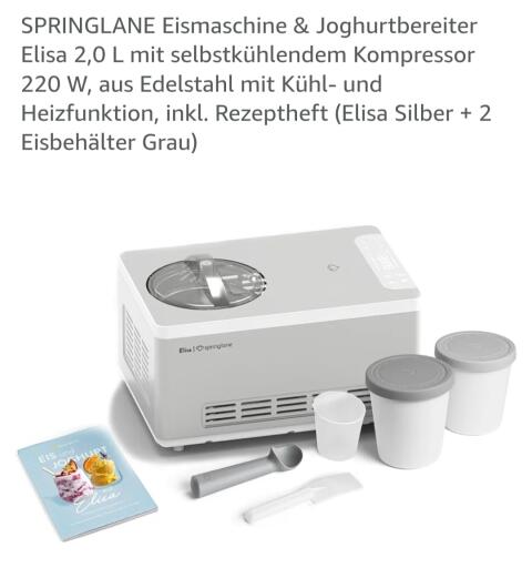 Eismaschine und Joghurtbereiter