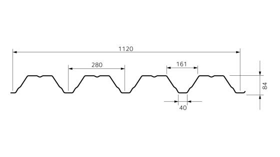 Trapezblech 9002 Grauweiß