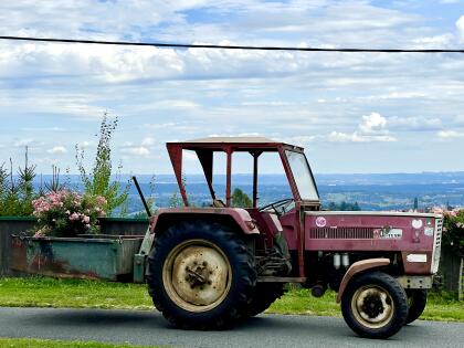 Steyr 30 B (EZ 1969) mit Kippmulde und Schneeketten
