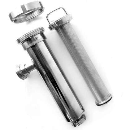 Eckrohrsieb NW 25 S/S mit Spaltrohr-Sieb 0,5 mm / Edelstahl