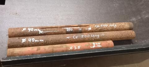 3 Wellen, Durchmesser 35/40 mm