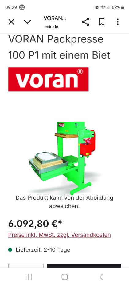 Voran P100 Obstpresse