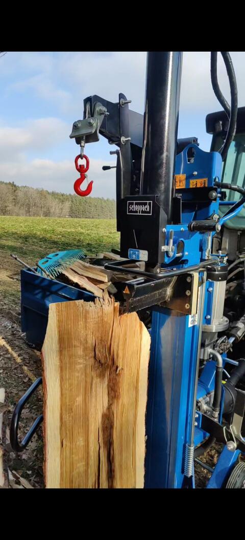 Holzspalter mit Seilwinde, kombiniert, 1-Hand-Bedienung, 30 t