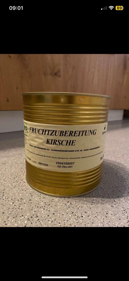 Bio Fruchtmasse Kirsche 3 kg