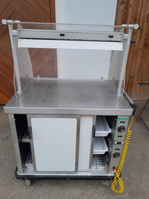 Warmhalte-Vitrine mit Wärmeplatte, Wärmefächer, Wärmelicht