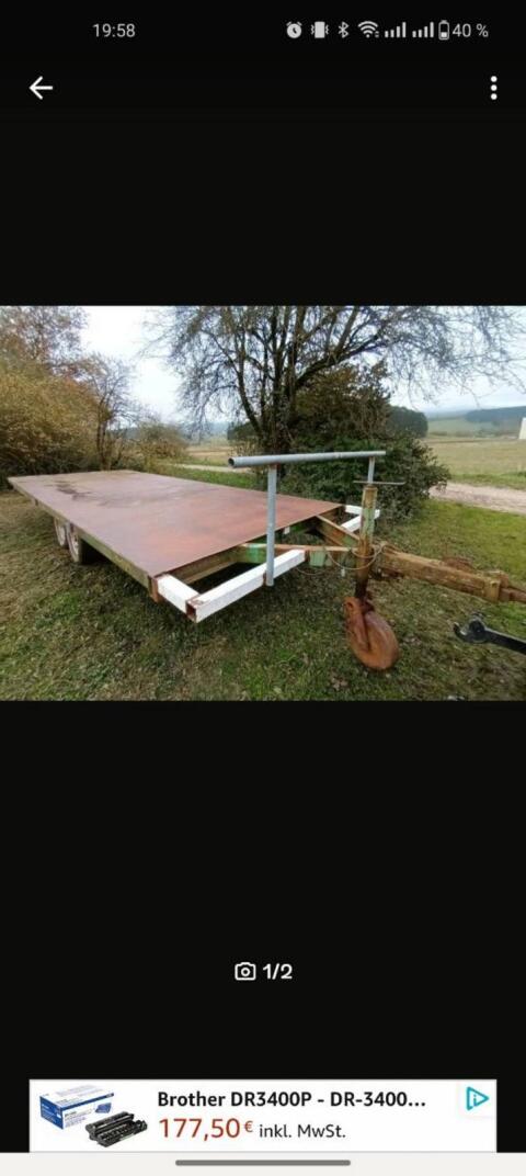 Plattformanhänger, Ballenwagen, Rückewagen