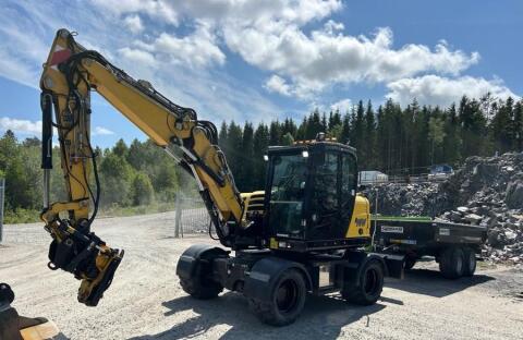Yanmar B95W Bagger mit Muldenkipper, Rotator mit Greifer