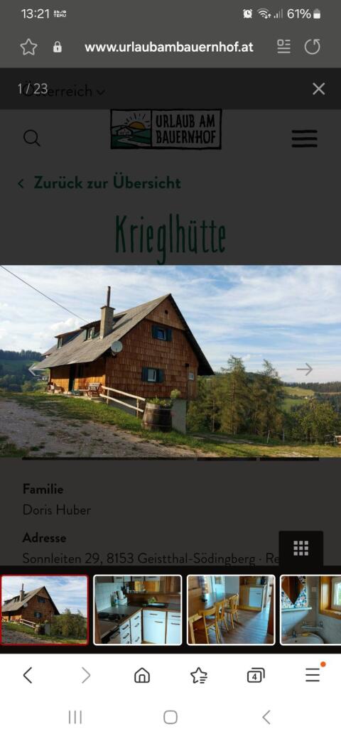 Urlaub am Bauernhof Krieglhütte