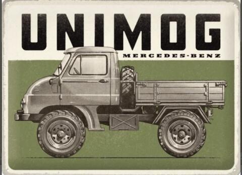 Blechschild 40 x 30 cm Unimog