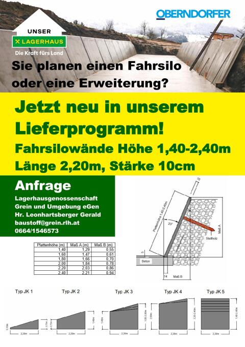 Fertigteil-Fahrsilowände