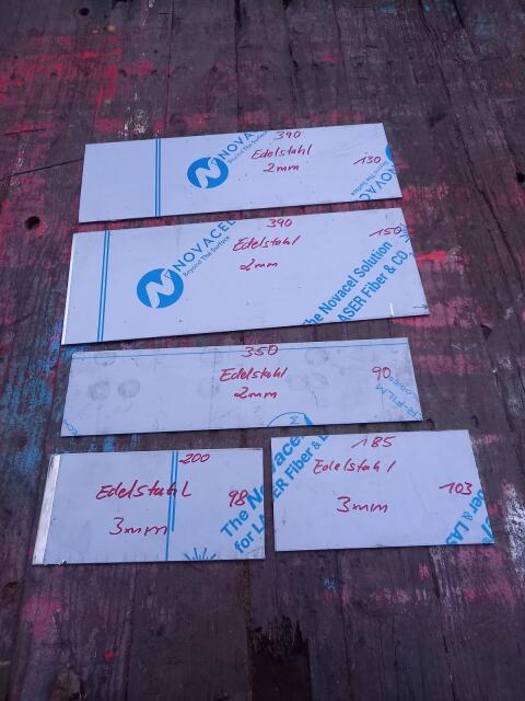 5 Edelstahl Blech Reste