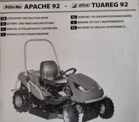 Hochgrasmäher - Aufsitzmäher - Wiesenmäher efco TUAREG 92