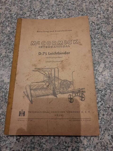 Bedienungsanleitung McCormick D-7L Leichtbinder