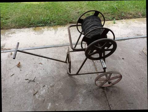 Spanndraht, Drahtrolle, Eisenwagen