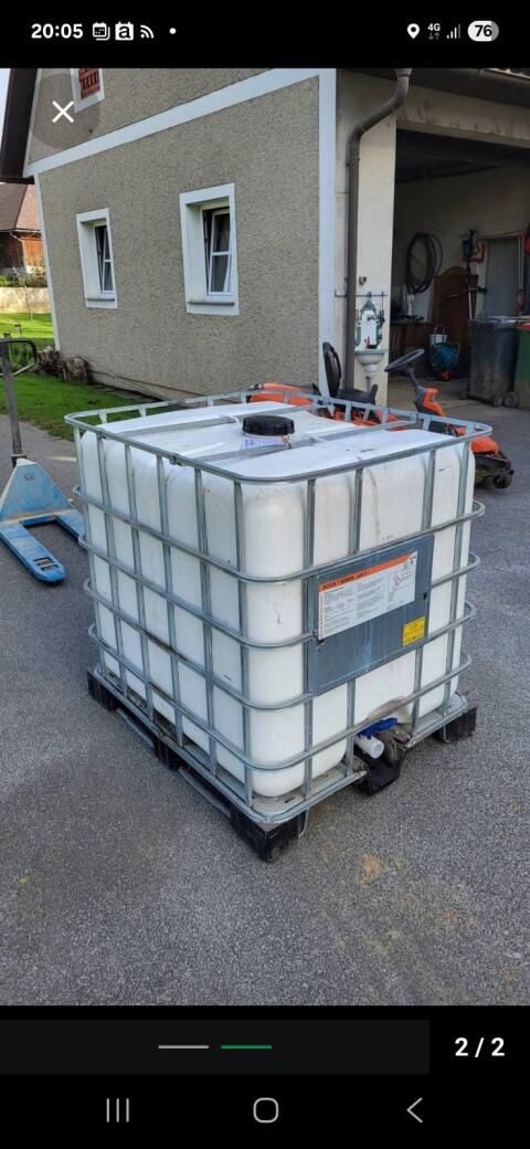 Palettentank, Wassertank 1.000 l