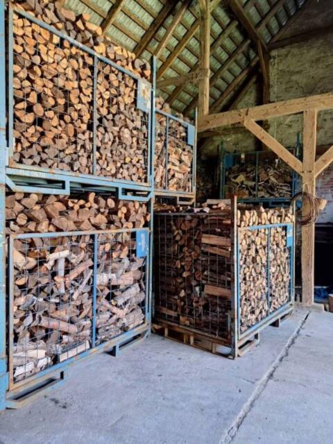 Gitterbox Brennholzregale Holzlagerung