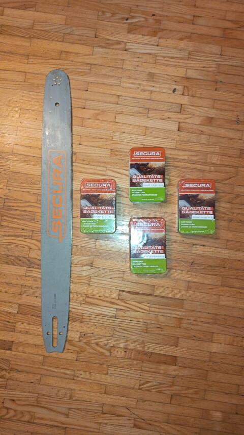 Schwert, 4 Stk. Ketten neu, Stihl