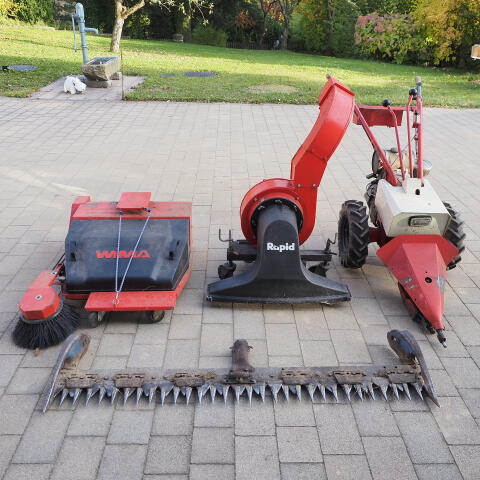 Rapid 303 Motormäher, Balkenmäher, Laubsauger, Kehrmaschine