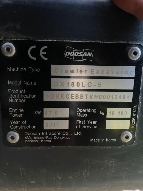 Doosan Konrad Prozessor DX180LC-5