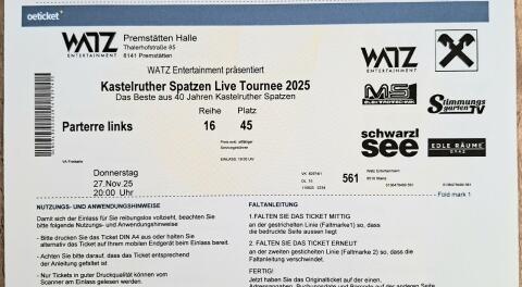 Konzertkarten Kastelruther Spatzen