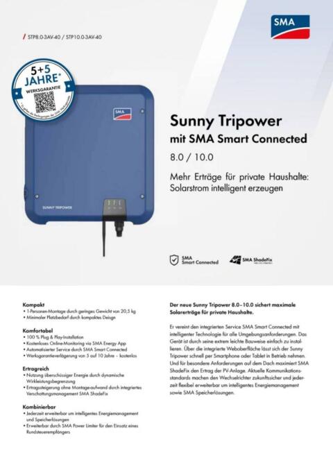 Wechselrichter SMA Tripower 8.0