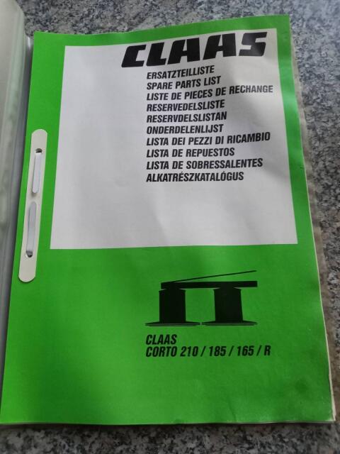 Claas Mähwerk Ersatzteilliste