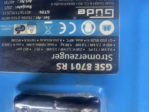 Notstromaggregat Güde GSE 8701 RS