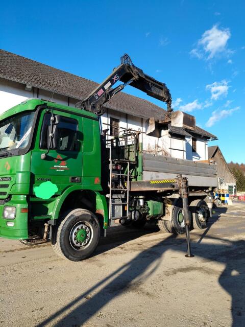 Lkw MB 3A Allrad 3-Seitenkipper mit Liftachse Funkkran