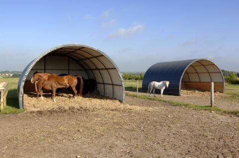 Rundbogenhalle 5 x 6 m, Kälberhütte, Maschinenhalle
