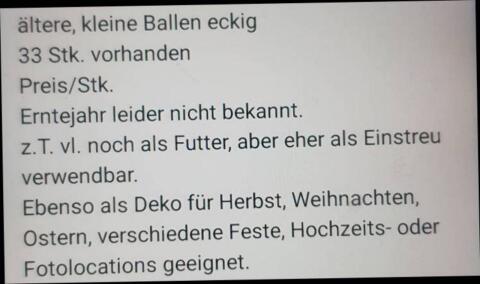 Heuballen klein, eckig