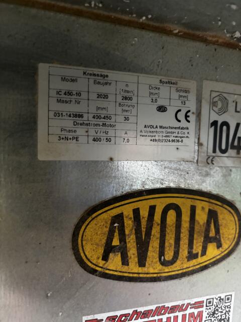 Avola IC 450-10 Kreissäge