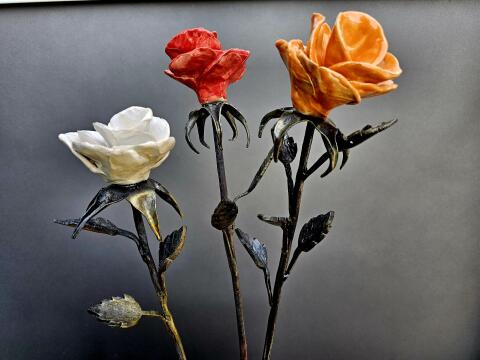 Rosen mit geschmiedetem Stiel