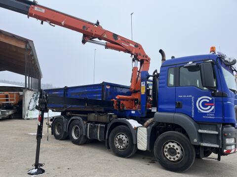 MAN 8x4 Hakenlift Kran Funk