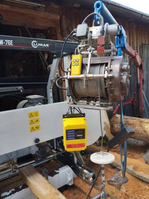 El. Seilwinde mit Funksteuerung