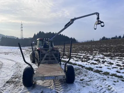 Rückewagen Binderberger 5 t, Kran 4,0 m