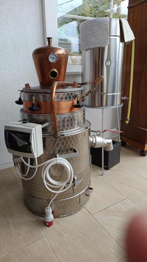 Destillieranlage Kovodel 75 l, Doppelmantel, 9 kW