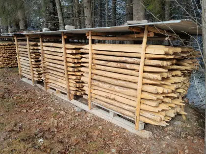 Zaunsäulen / Holzpfähle