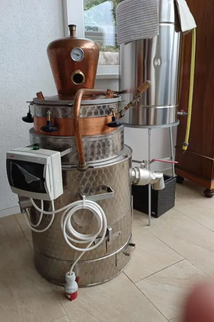 Destillieranlage Kovodel 75 l, Doppelmantel, 9 kW