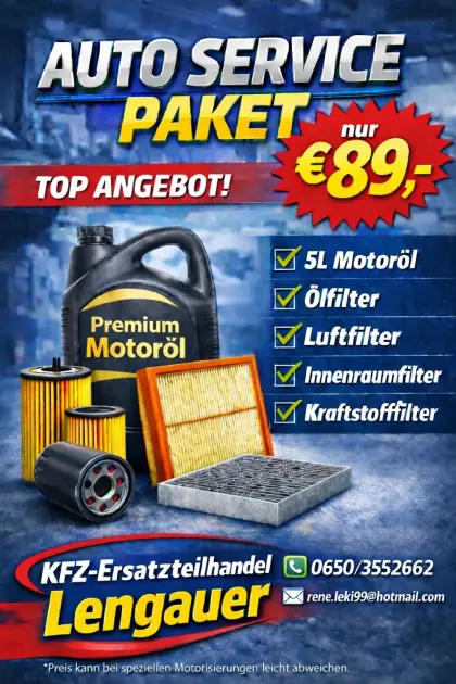 Skoda Octavia Servicepaket komplett NEU – Filter + Motoröl