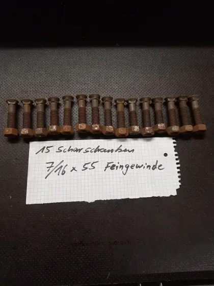 15 Schar Schrauben 7/16:x55