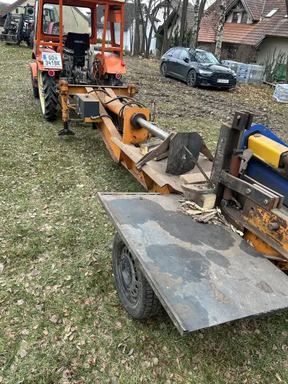 Holzspalter liegend Eigenbau