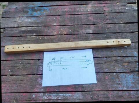 Kurbelstangen Holz Mähbalken