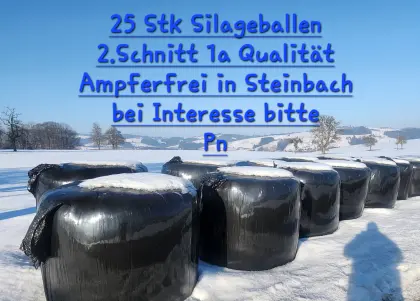 25 Stk. 1a Silageballen, 2025 2. Schnitt, ampferfrei