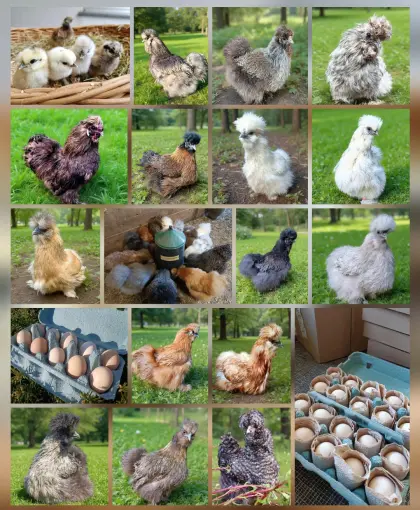 Seidenhühner US silkies Zwerghühner Bruteier