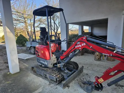 Minibagger Raupenbagger Grizzly B15 inkl. Anhänger