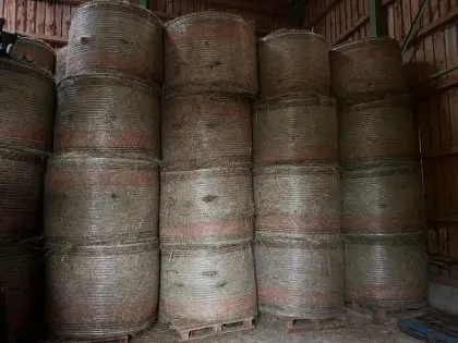 Heu Heuballen Rundballen 1,60 m BIO 1. Schnitt Ernte 2025